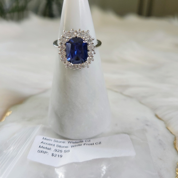 NWT Ryze Wisteria & White Frost CZ .925 Sterling Silver Ring - Size 8.25 - Picture 7 of 11